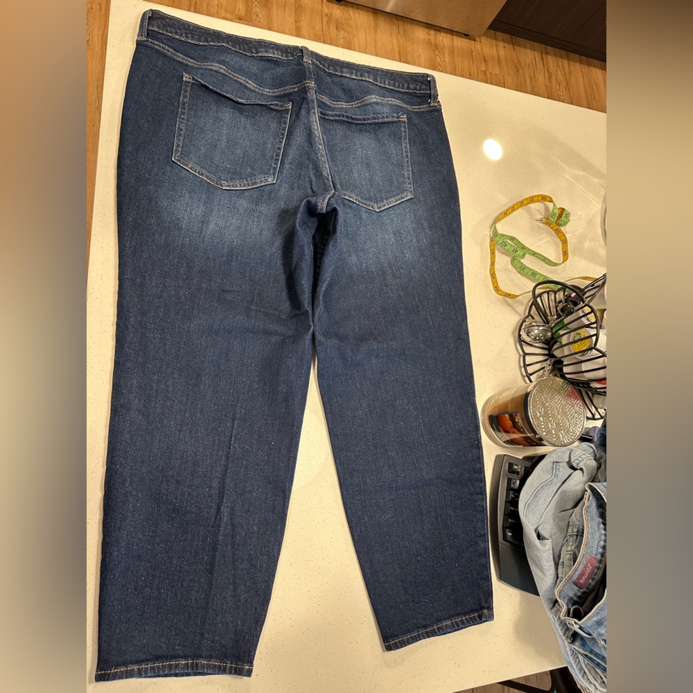 Old Navy O.G. Straight Mid Rise Women's High Rise Indigo Jeans Size 20 - Picture 9 of 12